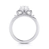 Jewelove™ Rings J VS / Women's Band only 1-Carat Solitaire Designer Bow Platinum Ring JL PT G 108-C