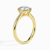 Jewelove™ Rings Women's Band only / VS J 1 Carat Solitaire Diamond 18K Yellow Gold Ring JL AU 19001Y-C