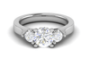 Jewelove™ Rings J VS / Women's Band only 1 Carat Solitaire Diamond Accents  Platinum Ring JL PT R3 RD 140