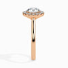 Jewelove™ Rings Women's Band only / VS J 1-Carat Solitaire Diamond Shank 18K Rose Gold Ring JL AU 19021R-C