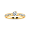 Jewelove™ Rings Women's Band only / VS J 1-Carat Solitaire Diamond Shank 18K Yellow Gold Ring JL AU 1286Y-C