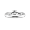 Jewelove™ Rings J VS / Women's Band only 1-Carat Solitaire Diamond Shank Platinum Ring JL PT 1286-C
