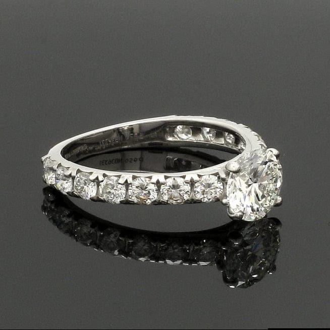 Jewelove™ Rings VS J / Women's Band only 1-Carat Solitaire Diamond Shank Platinum Ring JL PT 1350-B