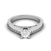 Jewelove™ Rings VS J / Women's Band only 1-Carat Solitaire Diamond Shank Platinum Ring JL PT RP RD 140-C