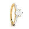 Jewelove™ Rings Women's Band only / VS J 1-Carat Solitaire Diamond Shank Yellow Gold Ring JL AU G 105Y-C