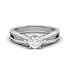 Jewelove™ Rings VS J / Women's Band only 1-Carat Solitaire Diamond Split Shank Platinum Ring JL PT RP RD 165-C