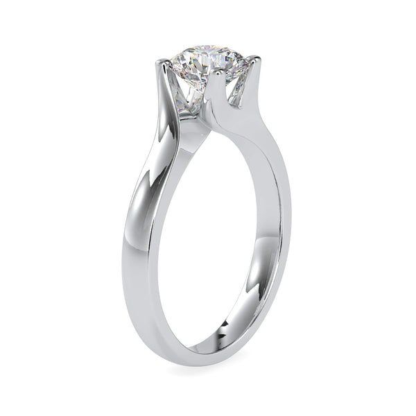 Jewelove™ Rings VS J / Women's Band only 1-Carat Solitaire Engagement Ring JL PT 0051-C