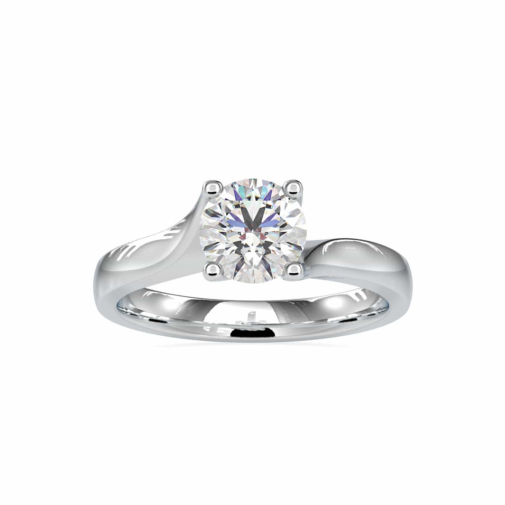 Jewelove™ Rings VS J / Women's Band only 1-Carat Solitaire Engagement Ring JL PT 0051-C