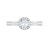 Jewelove™ Rings VS J / Women's Band only 1-Carat Solitaire Halo Diamond Shank Platinum Ring for Women JL PT RV RD 137-D