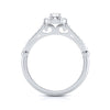 Jewelove™ Rings Women's Band only / VS J 1-Carat Solitaire Halo Diamond Shank Platinum Ring JL PT G 103-D