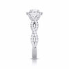 Jewelove™ Rings J VS / Women's Band only 1-Carat Solitaire Halo Diamond Twisted Shank Engagement Ring for Women JL PT G 101-C