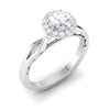 Jewelove™ Rings J VS / Women's Band only 1-Carat Solitaire Halo Platinum Twisted Shank Engagement Ring JL PT 6579-C