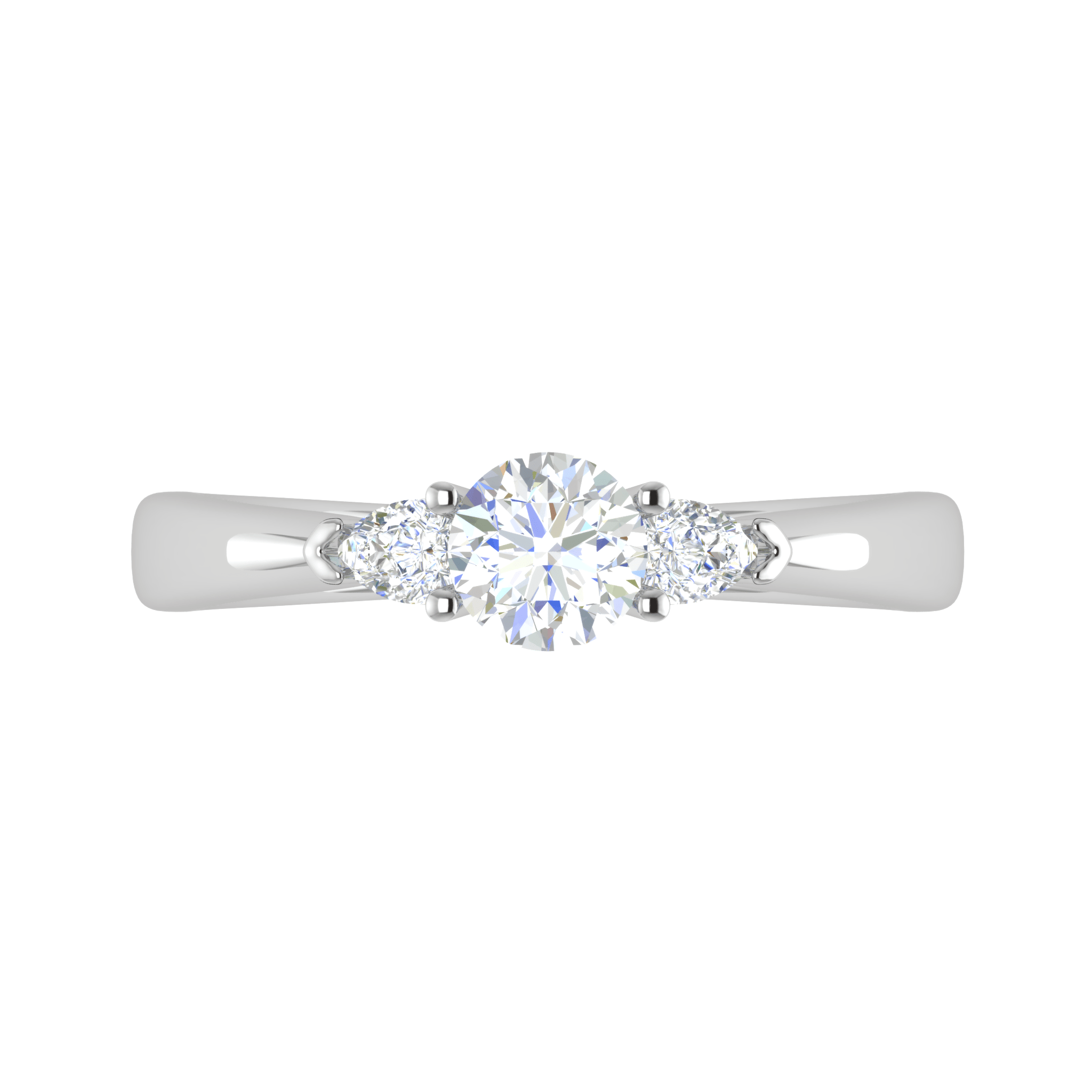 Jewelove™ Rings J VS / Women's Band only 1-Carat Solitaire Pear Cut Diamonds Accents Platinum Ring JL PT R3 RD 170-C