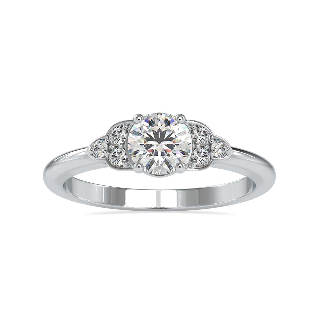 Jewelove™ Rings Women's Band only / VS J 1-Carat Solitaire Platinum Diamond Engagement Ring JL PT 0035-C