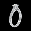 Jewelove™ Rings Women's Band only / VS J 1-Carat Solitaire Platinum Diamond Shank Engagement Ring JL PT 0027-C