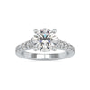 Jewelove™ Rings Women's Band only / VS J 1-Carat Solitaire Platinum Diamond Shank Engagement Ring JL PT 0100-C