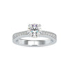 Jewelove™ Rings VS J / Women's Band only 1-Carat Solitaire Platinum Diamond Shank Ring JL PT 0166-C