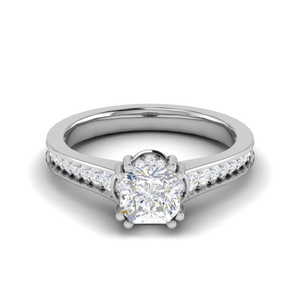 1-Carat Solitaire Platinum Diamond Shank Ring JL PT RH RD 100