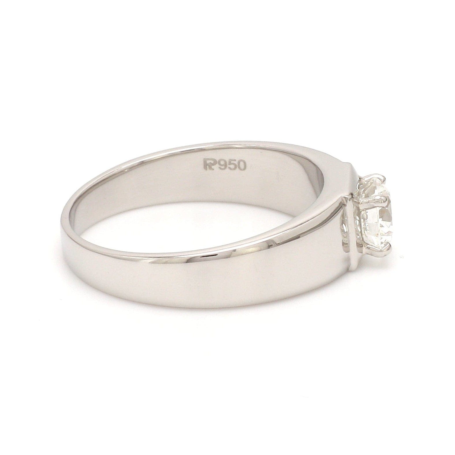 Jewelove™ Rings Men’s Band only / VS J 1-Carat Solitaire Platinum Engagement Ring for Men  JL PT 1237-C