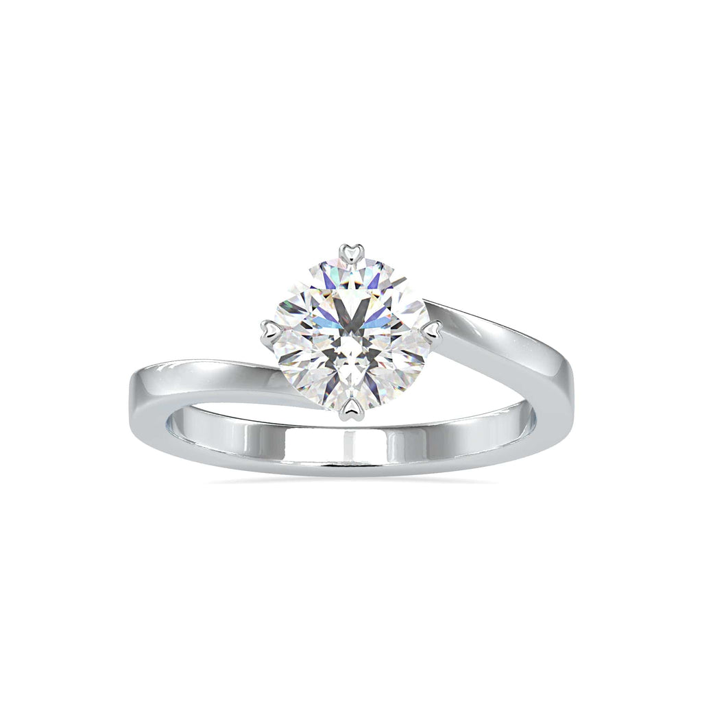 Jewelove™ Rings VS I / Women's Band only 1-Carat Solitaire Platinum Engagement Ring JL PT 0140-C