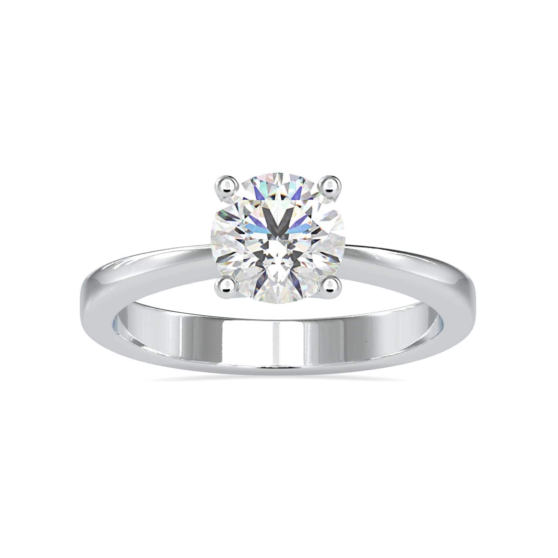 Jewelove™ Rings VS J / Women's Band only 1-Carat Solitaire Platinum Engagement Ring JL PT 0142-C