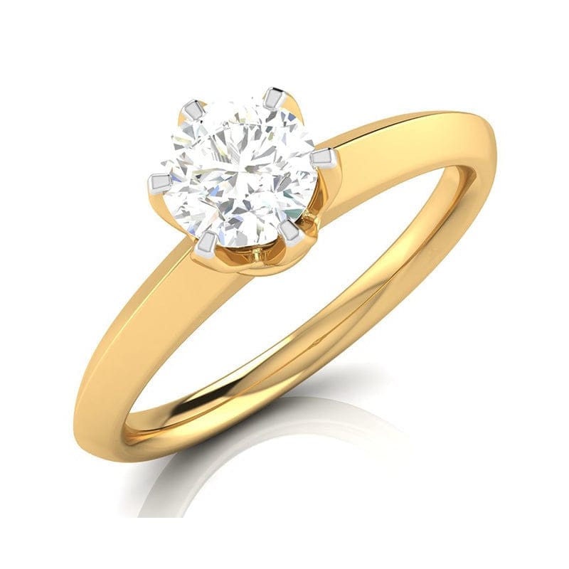 Jewelove™ Rings Women's Band only / VS J 1-Carat Solitaire Yellow Gold Ring JL AU G 106Y-C