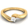 Jewelove™ Rings 10-Pointer Diamond 18K Yellow Gold Ring for Women with a Curve JL AU G 117Y