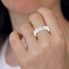 Jewelove™ Rings Women's Band only / VVS GH 10 Pointer Eternity Princess Cut Diamond Platinum Wedding Ring for Women JL PT RD RN 9293-A