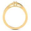 Jewelove™ Rings 10-Pointer Single Diamond Twisted Shank 18K Yellow Gold Ring JL AU G 115Y