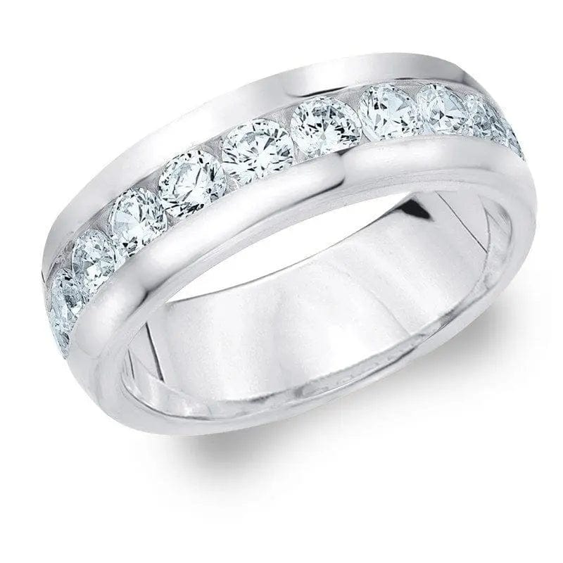 Channel set 2025 wedding band platinum