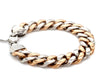 Jewelove™ Bangles & Bracelets 12.75mm Two-tone Platinum & Rose Gold Curb Bracelet for Men JL PTB 1174-A