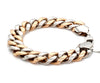 Jewelove™ Bangles & Bracelets 12.75mm Two-tone Platinum & Rose Gold Curb Bracelet for Men JL PTB 1174-A