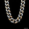 Jewelove™ Chains 14mm Heavy Platinum & Rose Gold Chain for Men JL PT CH 1003-A