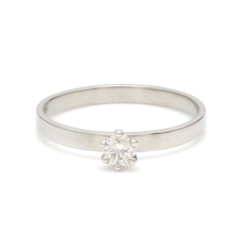 Jewelove™ Rings 15 Pointer Classic 6 Prong Platinum Ring SKU 0012-A