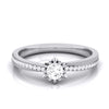 Jewelove™ Rings 15-Pointer Designer Flowery Platinum Engagement Ring for Women JL PT R-35
