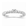 Jewelove™ Rings SI IJ / Women's Band Only 15 Pointer Platinum Single Diamond Ring with Diamond Shank for Women SJ PTO 308
