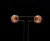 Jewelove™ Earrings 18K Rose Gold Cushion Earrings with Pink Cushion Cut & White Round Diamond JL AU PD 104