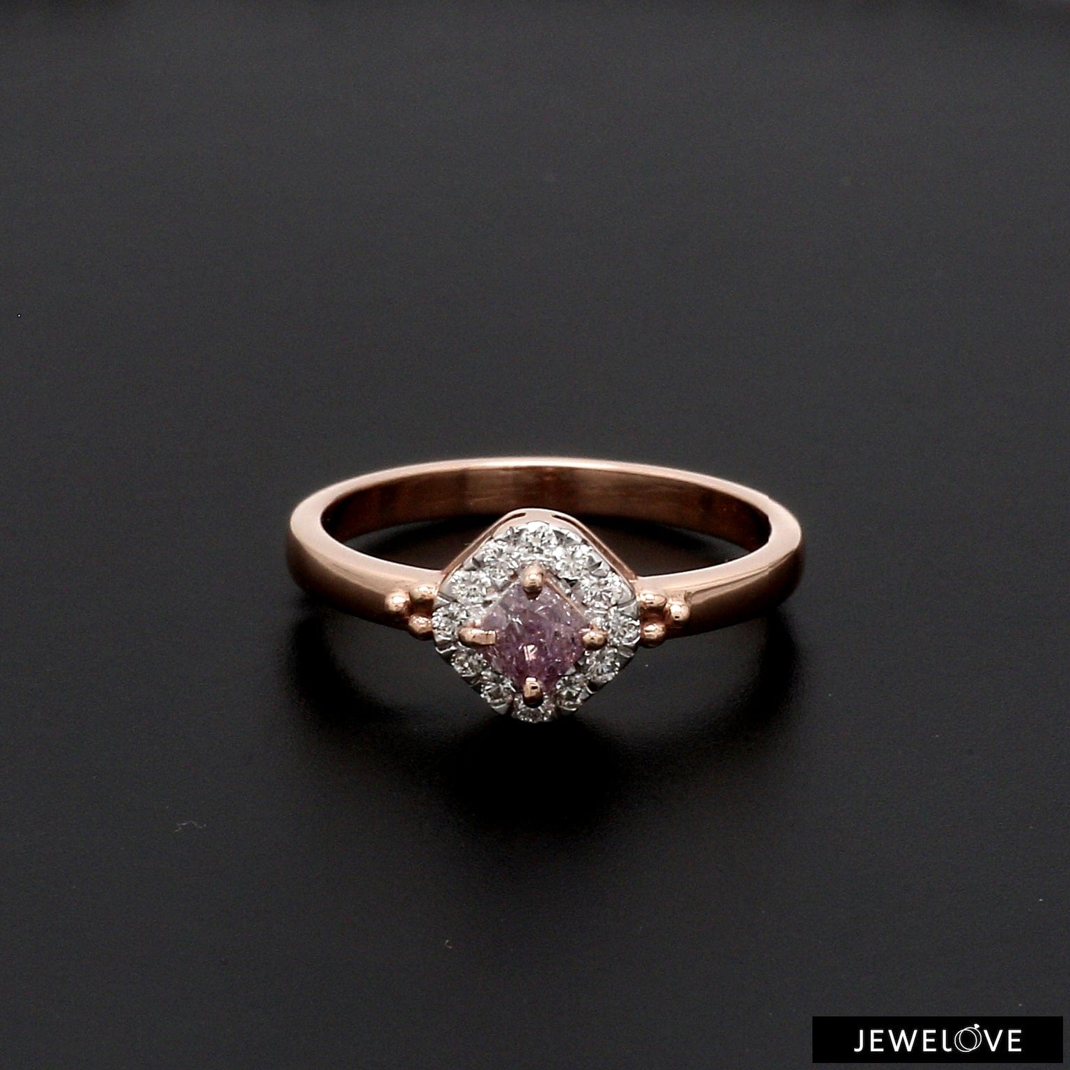18K Rose Gold Ring with Pink Diamond for Women JL AU 100 – Jewelove™