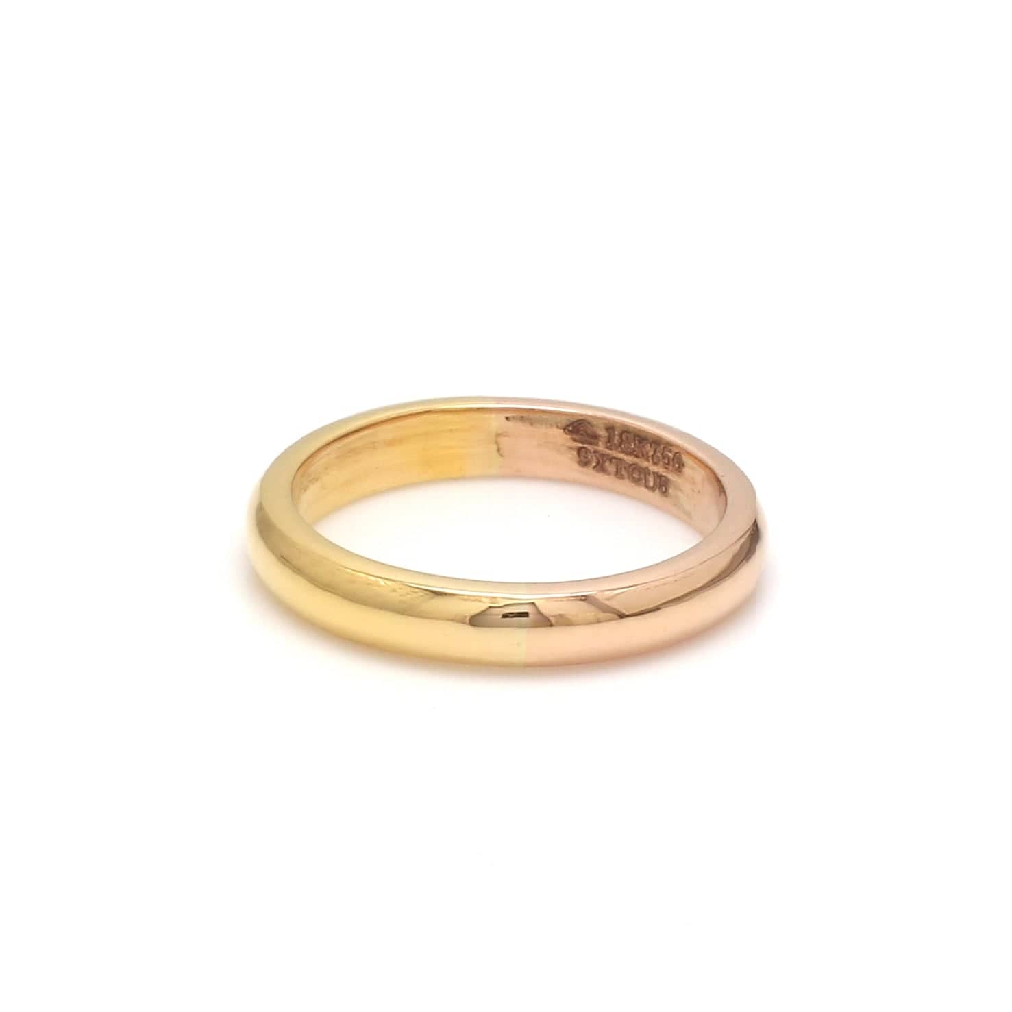 Cartier Trinity Ring, Classic, White Gold, Yellow Gold, Rose Gold,  Certificate. 14.9 Grams - Estates Consignments Cartier Trinity Ring,  Classic, White Gold, Yellow Gold, Rose Gold, Certificate. 14.9 Grams