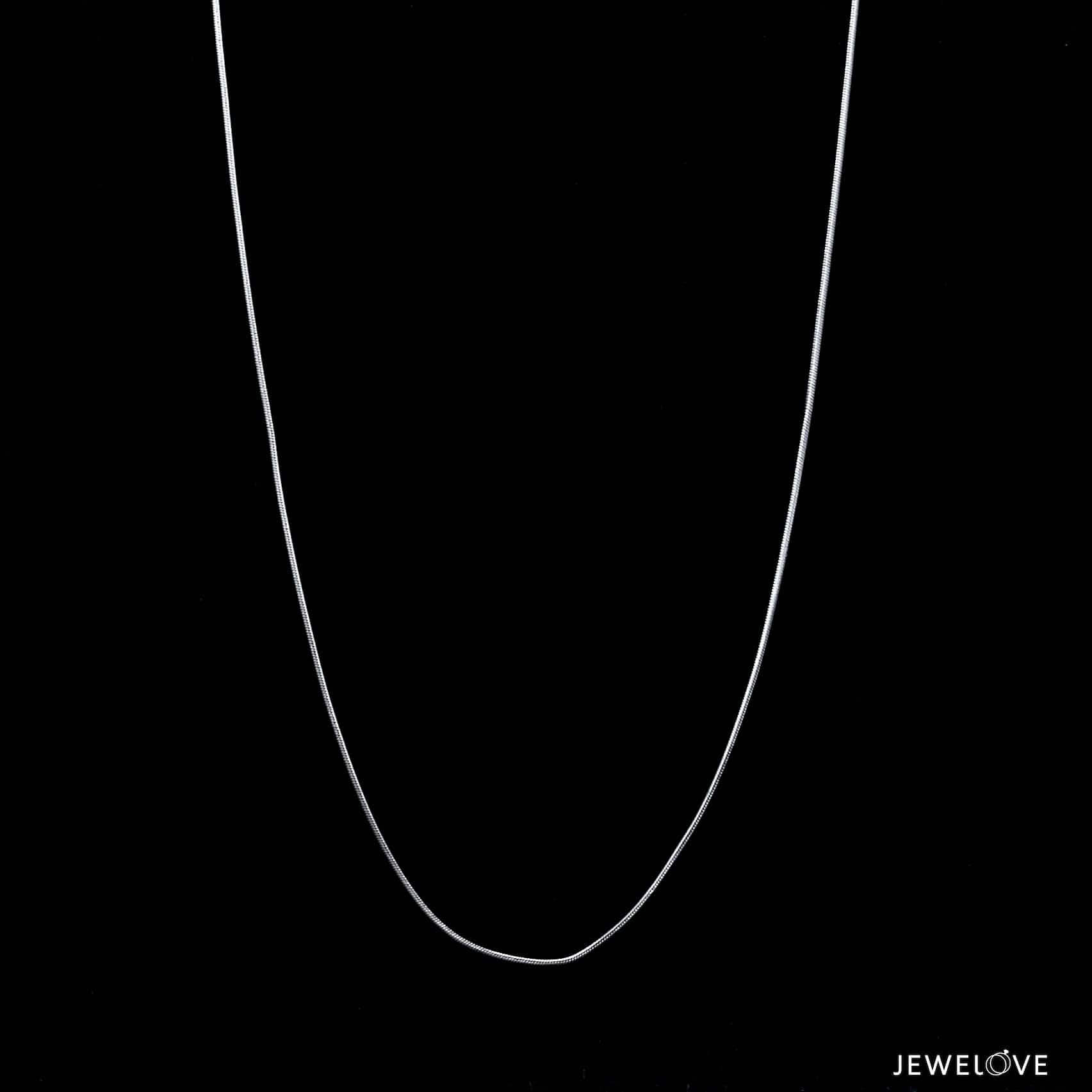 Jewelove™ Chains 1mm Japanese Platinum Round Snake Chain SJ PTO 712