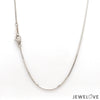 Jewelove™ Chains 1mm Plain Japanese Platinum Square Snake Chain JL PT 747-A