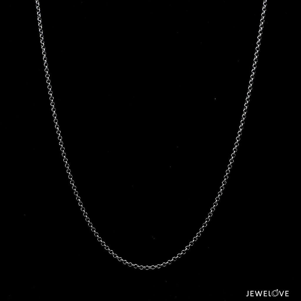 jewelove 1mm platinum round links japanese chain for women jl pt ch 1214 b