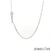 Jewelove™ Chains 1mm Thin Rectangular Links Platinum Chain JL PT CH 1291