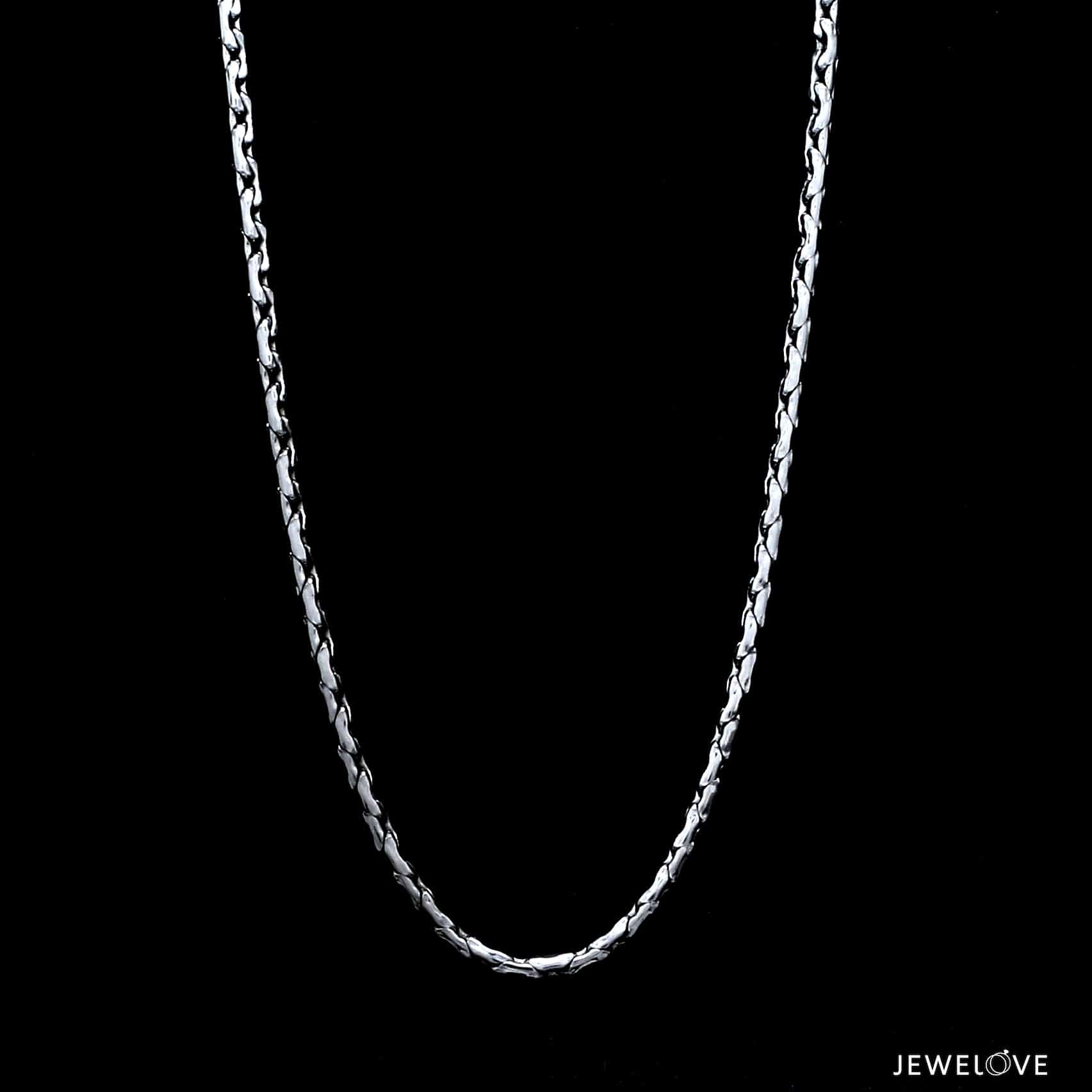 Jewelove™ Chains 2.25mm Japanese Platinum Designer Links Unisex Chain JL PT CH 1402
