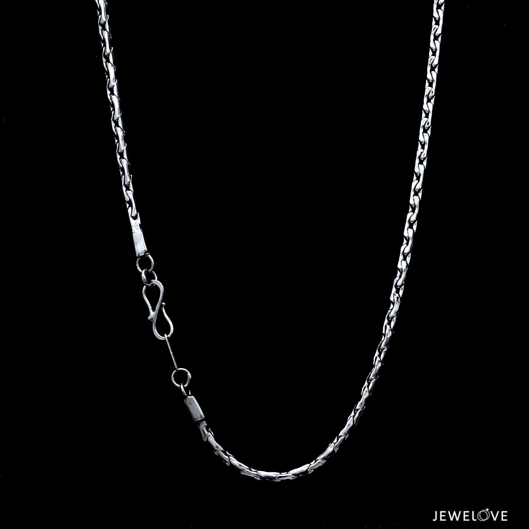Jewelove™ Chains 2.25mm Japanese Platinum Designer Links Unisex Chain JL PT CH 1402