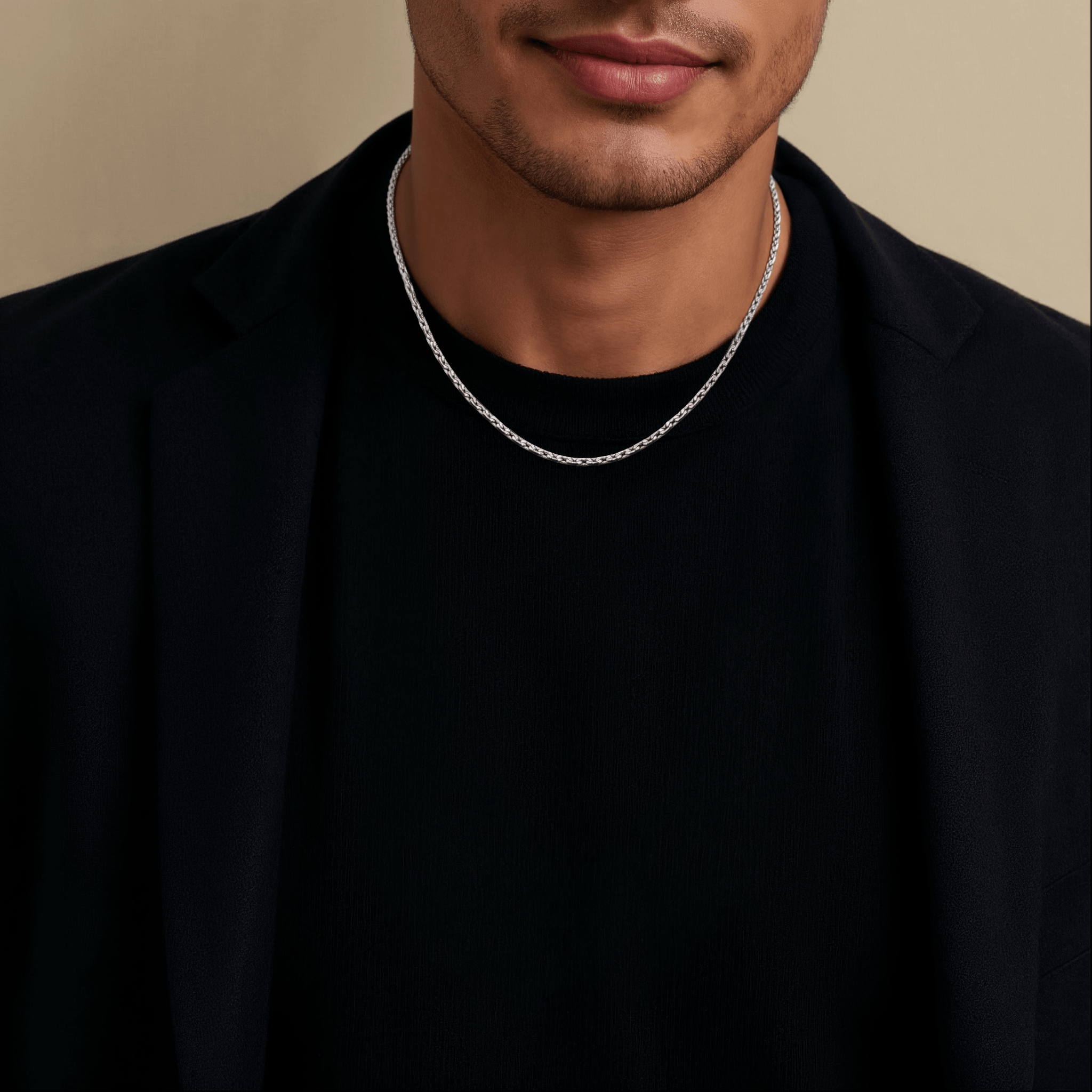 Jewelove™ Chains 2.25mm Japanese Platinum Designer Links Unisex Chain JL PT CH 1402