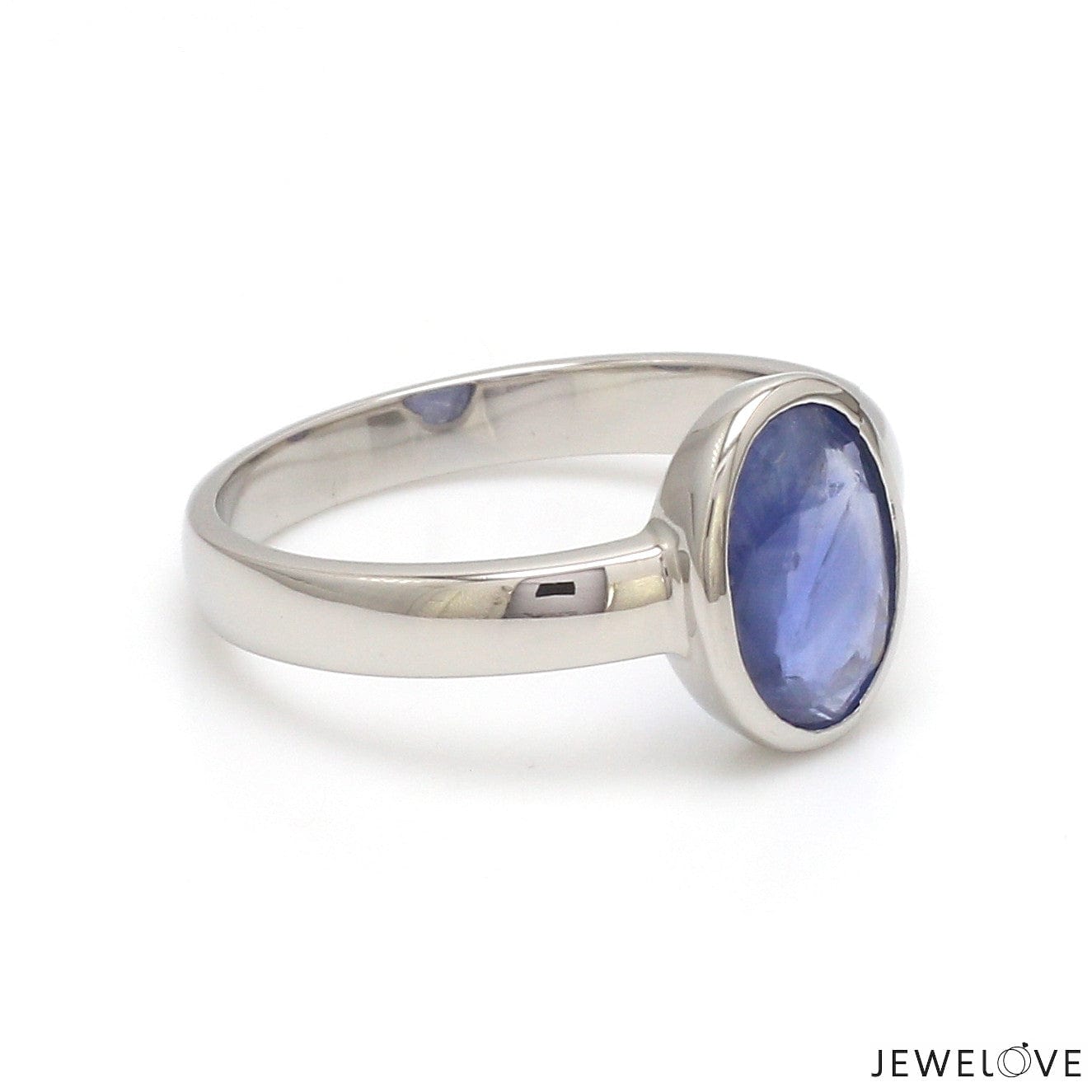 Jewelove™ Rings 2.50-Carat Natural Blue Sapphire Platinum Ring JL PT Sapphire
