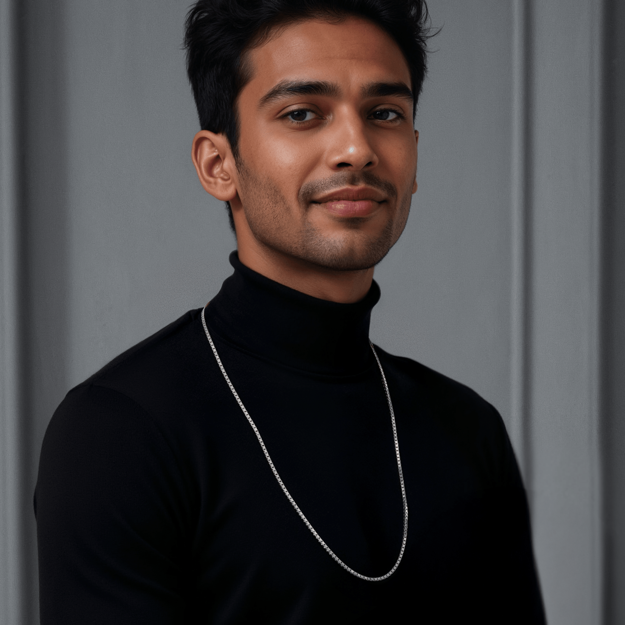 Jewelove™ Chains 2.5mm Japanese Plain Platinum Box Chain for Men SJ PTO 702-F