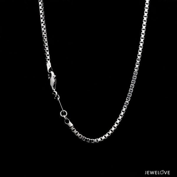 Jewelove™ Chains 2.5mm Japanese Plain Platinum Box Chain for Men SJ PTO 702-F