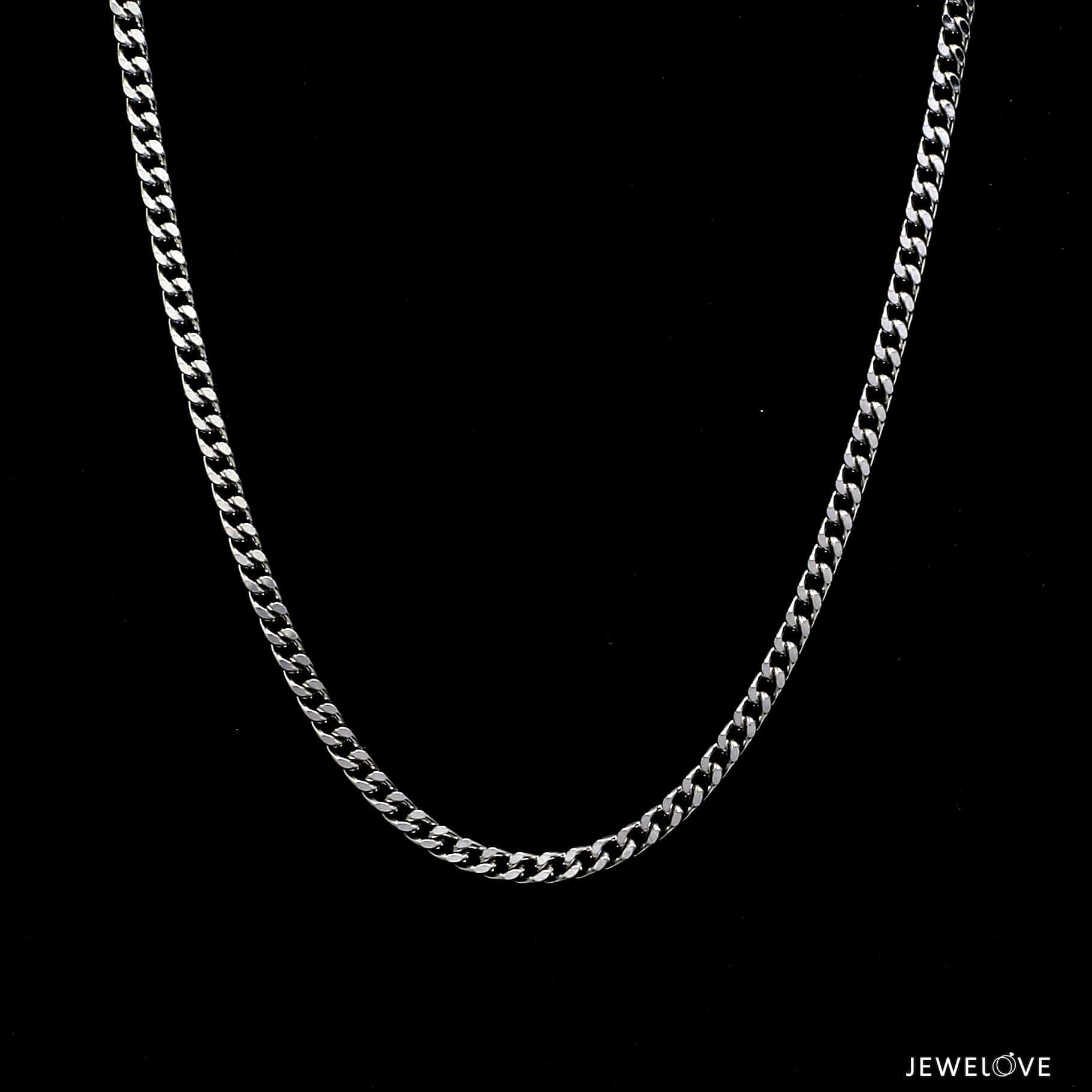 2.25mm Japanese Platinum Curb Chain Uni-sex JL PT CH 982-C – Jewelove™